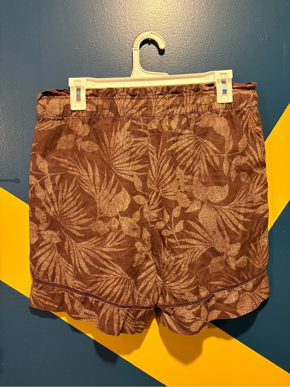 Joe Fresh Chocolate Brown Leaf Print 5
